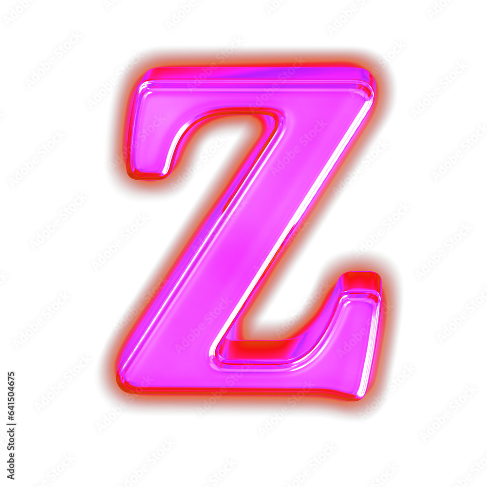 Symbol made of glowing purple. letter z Symbol made of glowing purple. letter z