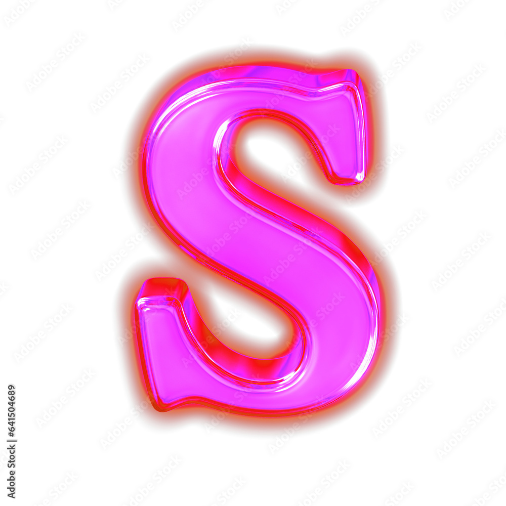 Symbol made of glowing purple. letter s Symbol made of glowing purple. letter s