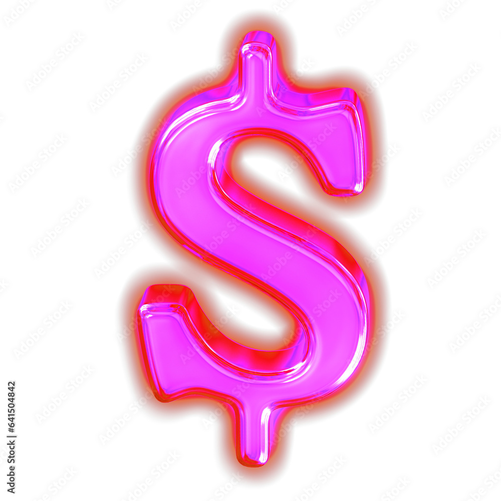 Naklejka premium Symbol made of glowing purple