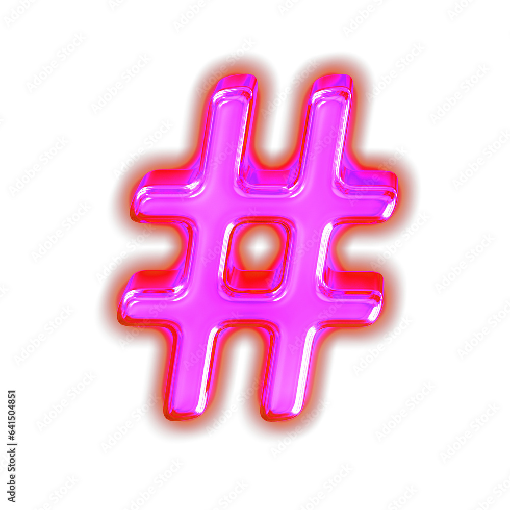 Obraz premium Symbol made of glowing purple