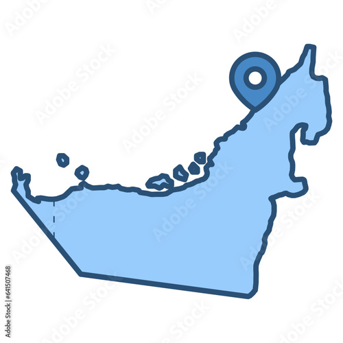united arab emirates map