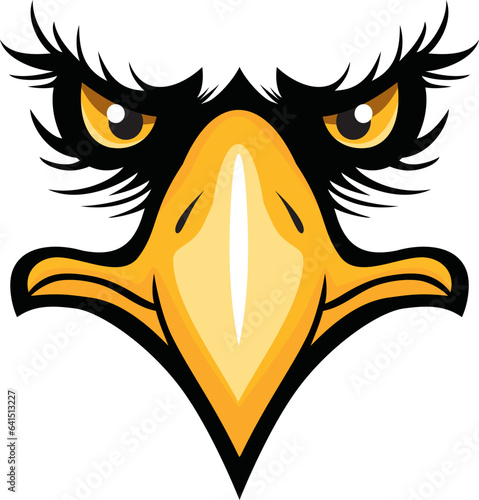 Eagles Face with Eyes and Beak is an illustration of an eagle.