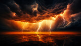 Unleashing the Elements Creative Illustrations Depicting Thunderstorm Energy and Power