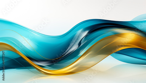 Captivating Fluid Elegance Abstract Graphics, Wave Illustration and Dynamic Wave on White Background