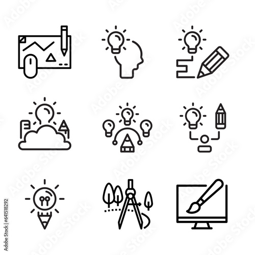 Icon landscape design illustration vector 