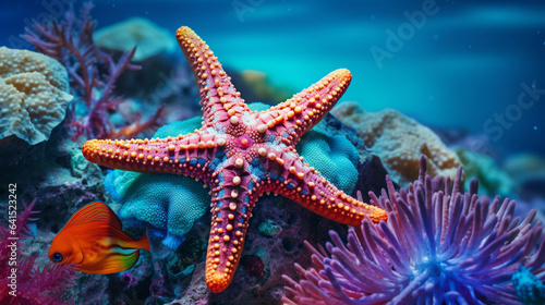 Starfish in Their Natural Habitat, Adding Beauty and Charm to the Sea's Underwater Realm © Linus