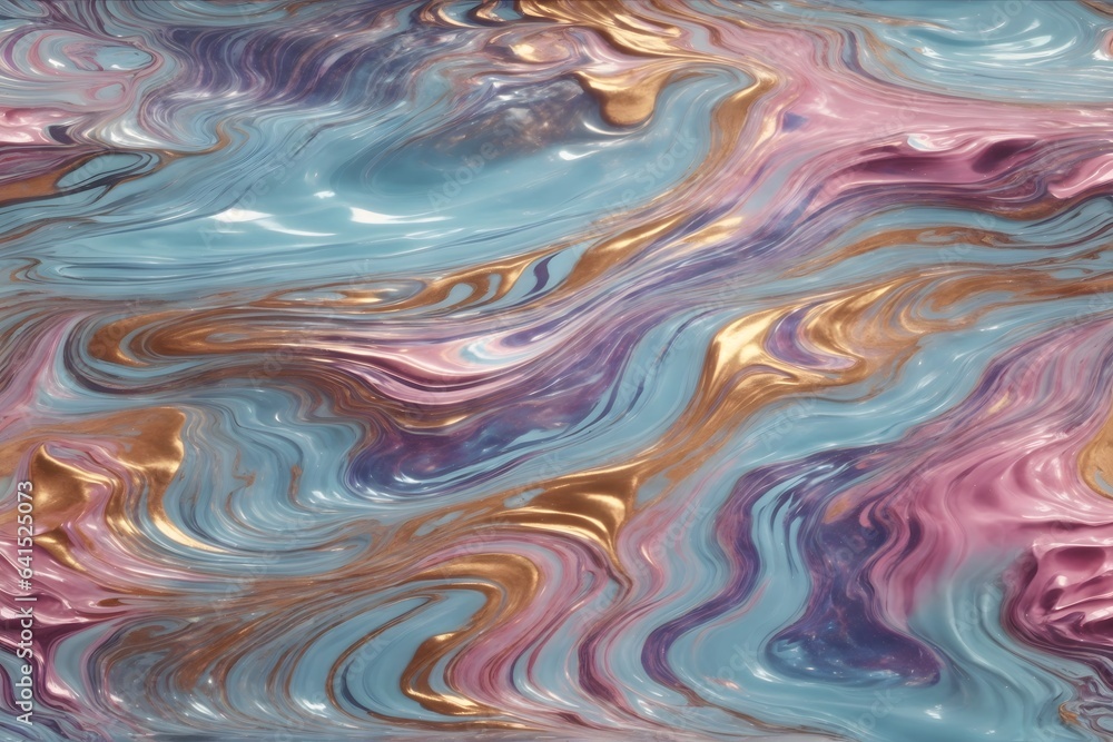 Holographic 3D Marble Texture, Iridescent Marble Texture Background, Liquid Marble Texture, Holographic Background, AI Generative