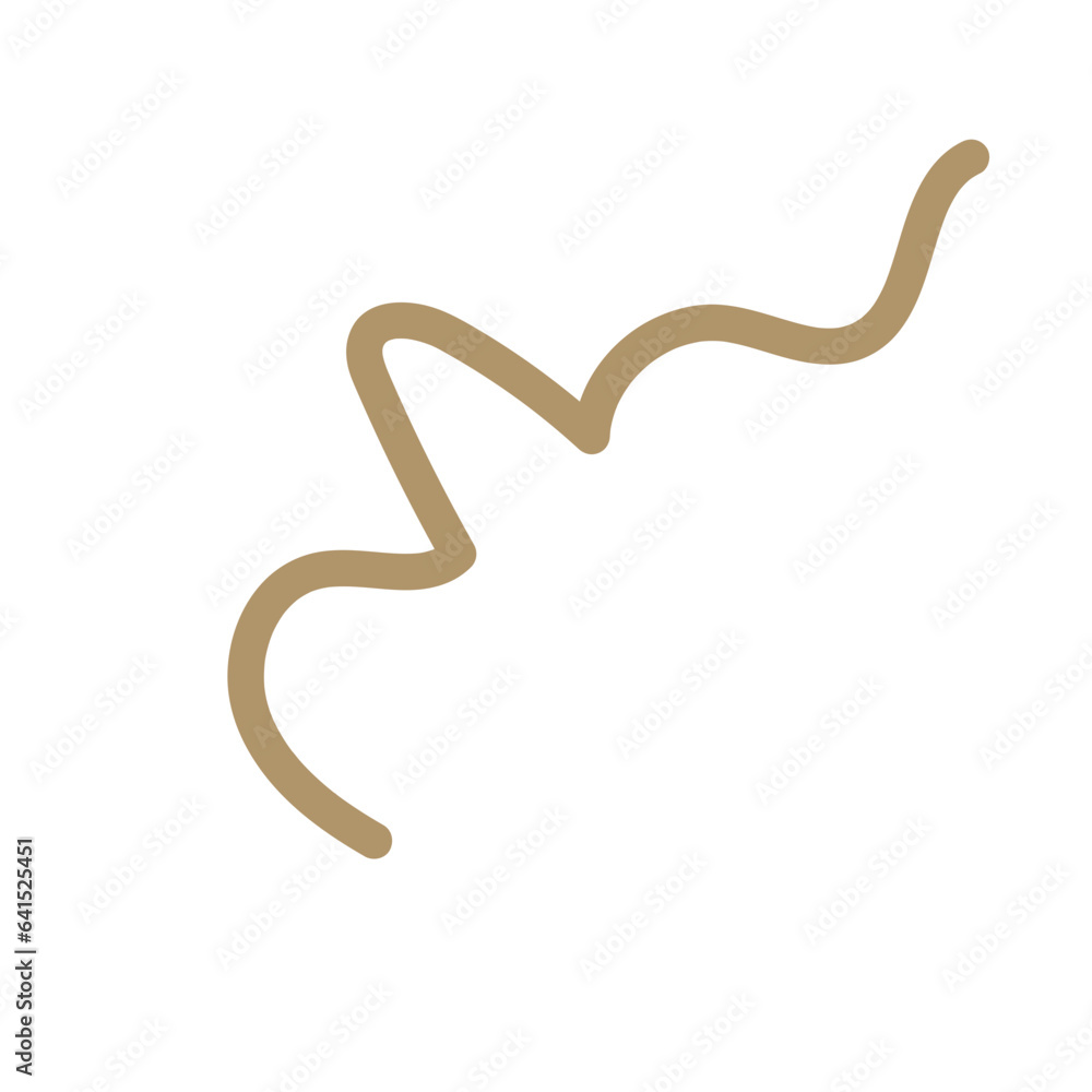 Obraz premium orange brown squiggly doodle lines