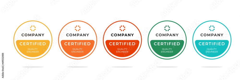 Digital certificate badge design for technical professionals who have ...