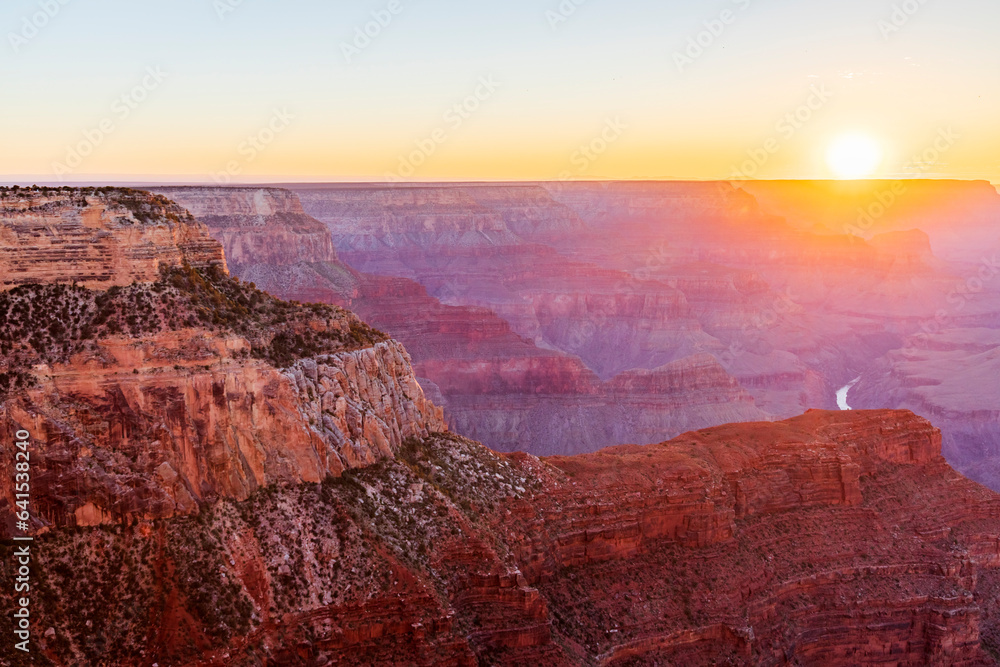 Sunset at Grand Canyon National Park in Arizona, United States of America