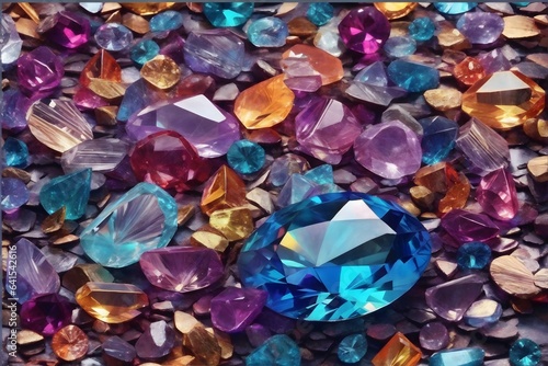 Gemstone Background, Crystal Diamond Background, Crystal Gemstone Background, Colorful Gemstone Background, AI Generative
