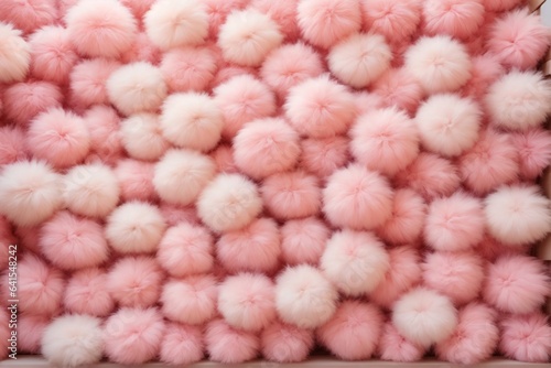 Pink Fluffy Fur Balls Wallpaper, Fluffy Background, Fluffy Fur Background, Fur Texture Background, AI Generative