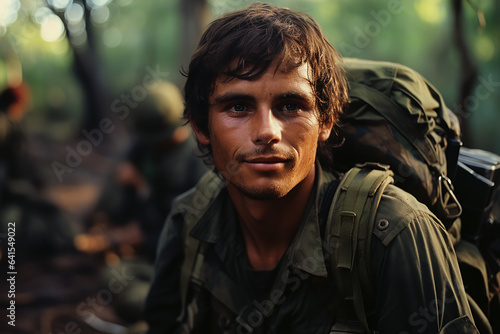 Australian serviceman soldier in the jungles of Vietnam in the 1960's.