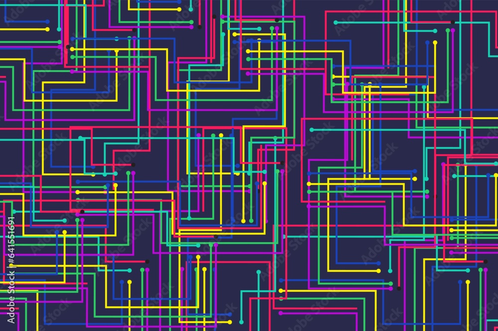 Abstract line pattern panel technology background