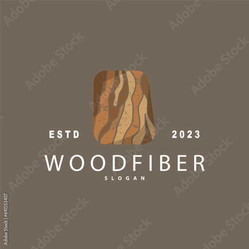 Wood Logo, Wood Fiber Bark Layer Vector, Tree Trunk Inspiration Illustration Design
