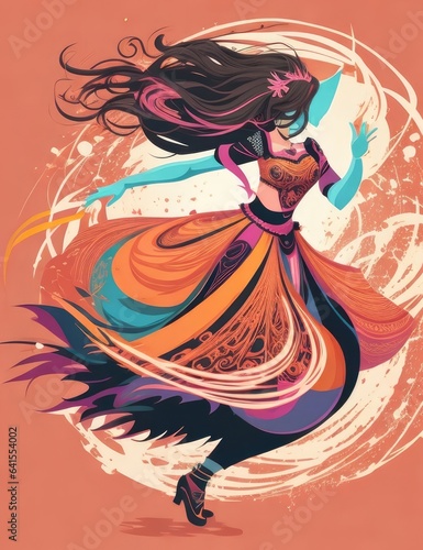 abstract art women dancing