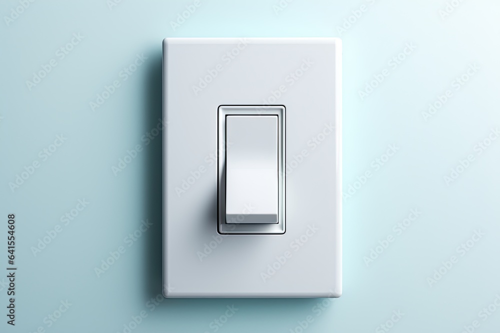 White light switch floating in mid air on white background White light switch floating in mid air on white background
