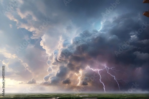 Thunderstorm Background, Stormy Sky Background, Thunderstorm Sky, Thunderstorm Wallpaper, AI Generative
