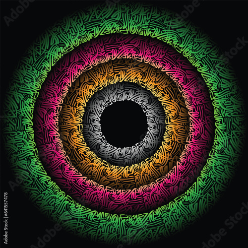 Abstract green persian wallpaper