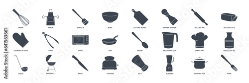 Cooking  icon set, Included icons as Knife, Bowl, Blender and more symbols collection, logo isolated vector illustration