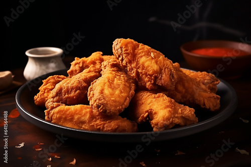 Fried Chicken, spicy chicken nuggets, fast food, ai, ai generated, generated, ai generative, generative
