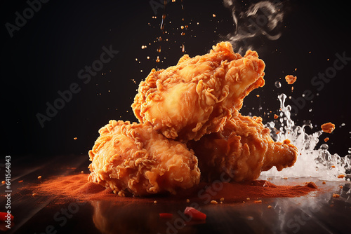FRIED CHICKEN, MOUTH WATERING CHICKEN, FRIED CHICKEN  PIECE, FRIED CHICKEN WINGS, ai, ai generated, generated, ai generative, generative
