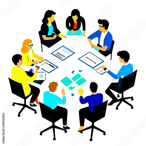 business meeting illustration character vector