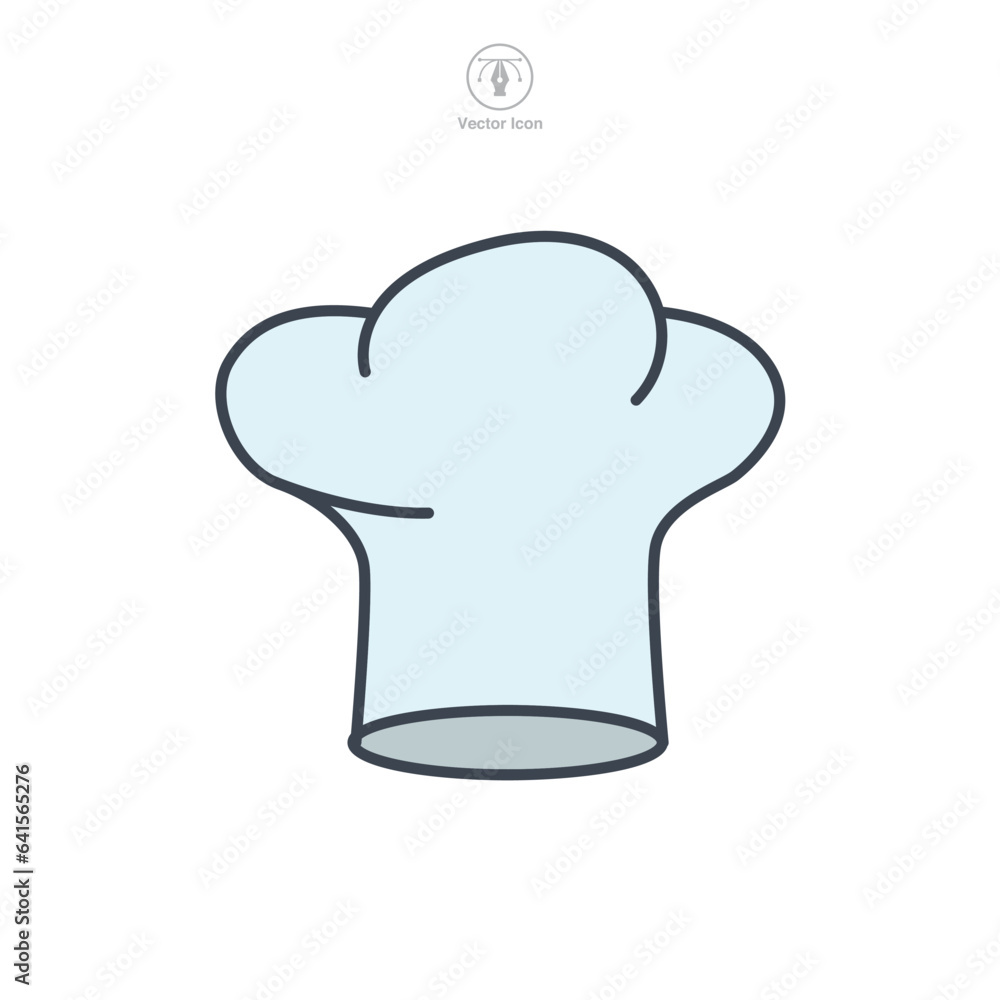 Chef Hat icon symbol vector illustration isolated on white background Chef Hat icon symbol vector illustration isolated on white background