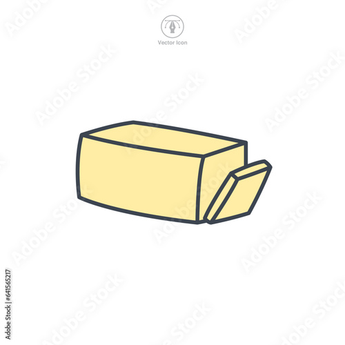 Butter Stick icon symbol vector illustration isolated on white background