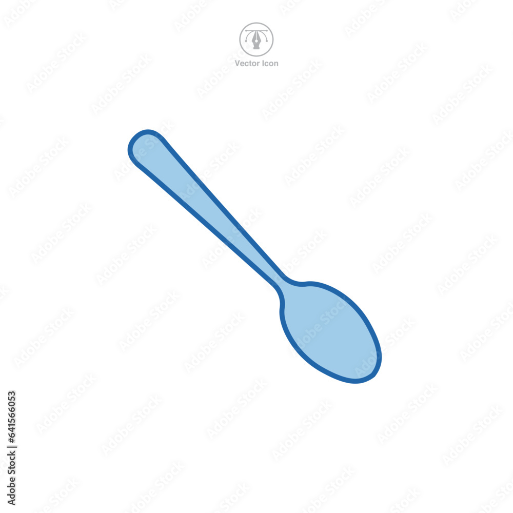 Spoon icon symbol vector illustration isolated on white background Spoon icon symbol vector illustration isolated on white background