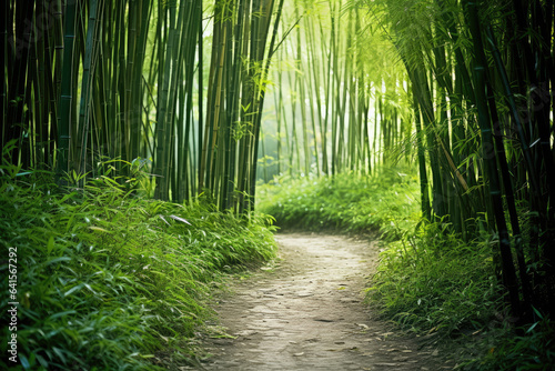 Trail in a bamboo forest