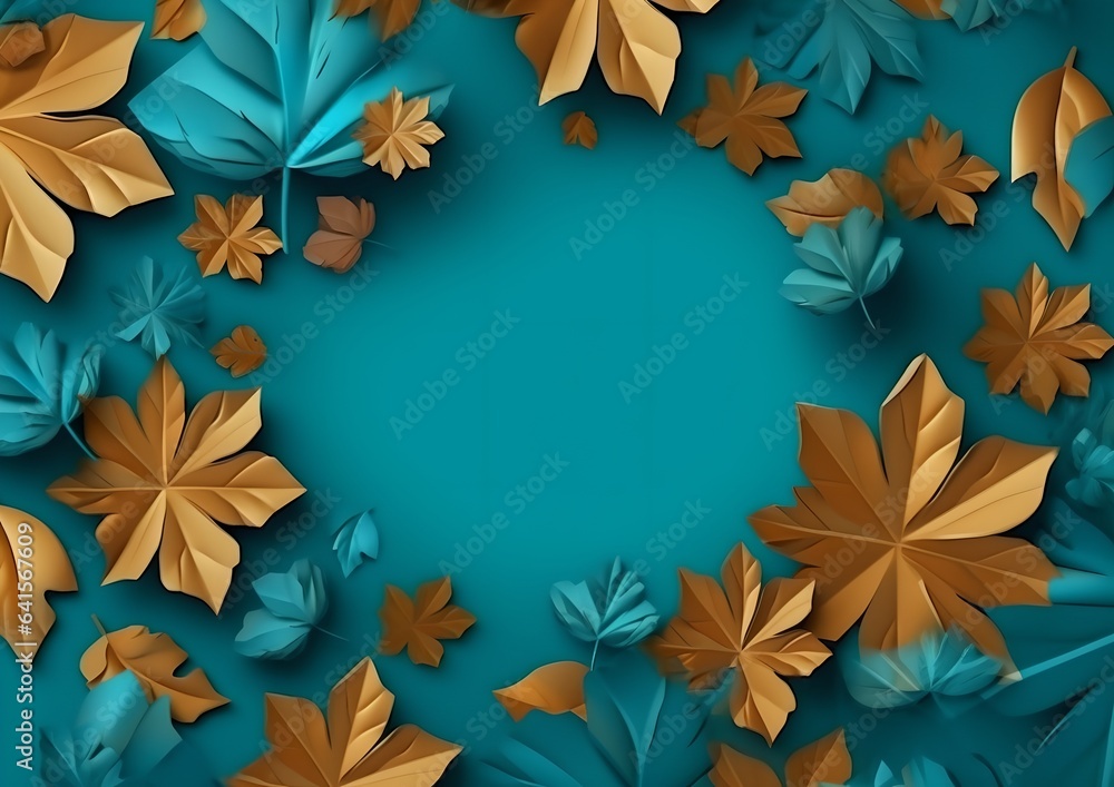 Autumn leaves background, generative ai. Autumn leaves background, generative ai.
