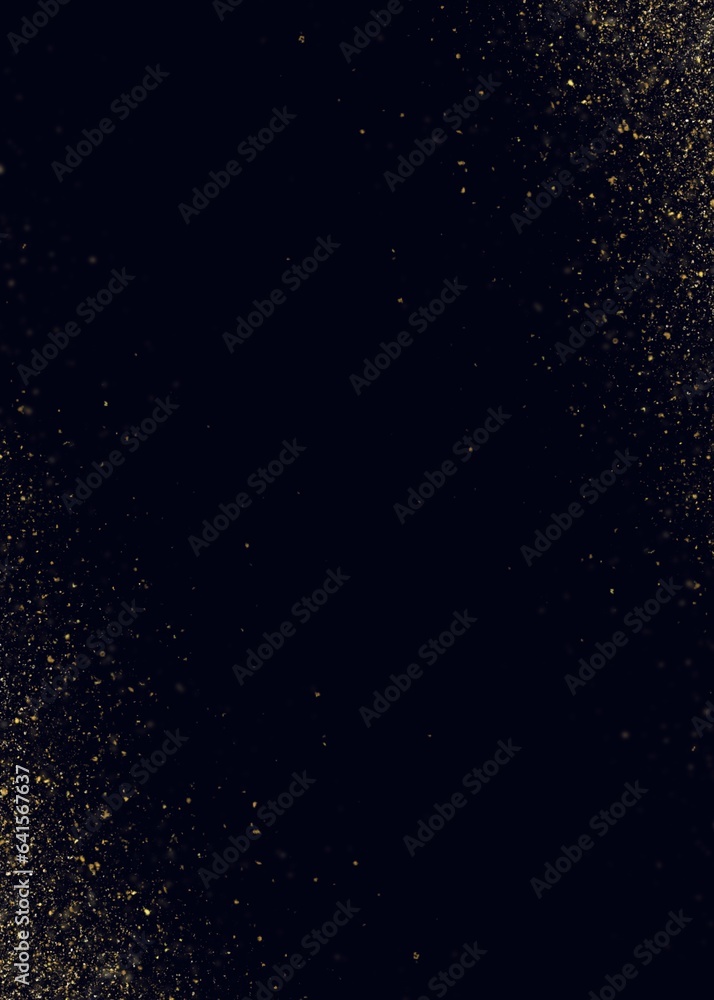 Obraz premium Sparkle Light Effect, Gold Luxury Glitter Star Light Sparkling Light Effect Border