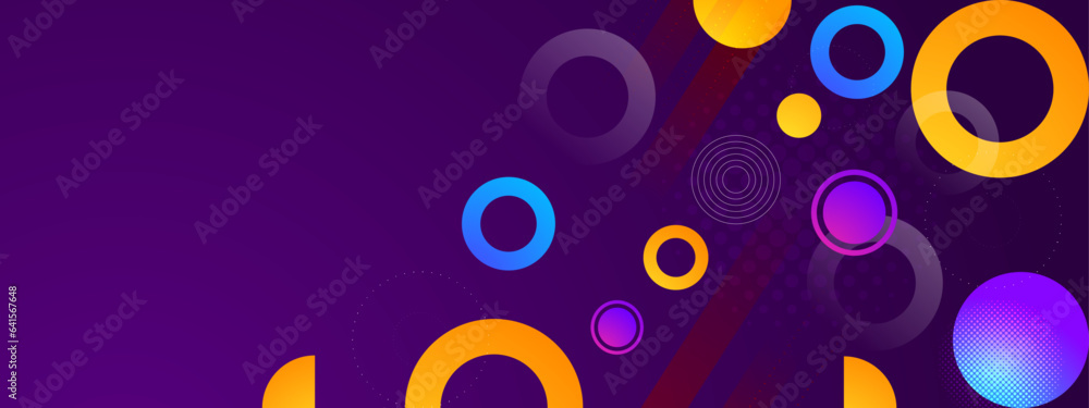 Colorful modern abstract geometric banner with shapes Colorful modern abstract geometric banner with shapes