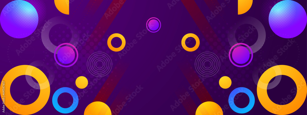 Colorful modern abstract geometric banner with shapes Colorful modern abstract geometric banner with shapes