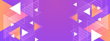 Violet orange and white modern abstract geometric banner with shapes