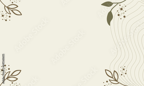 Elegant floral background with leaves and branches ornament