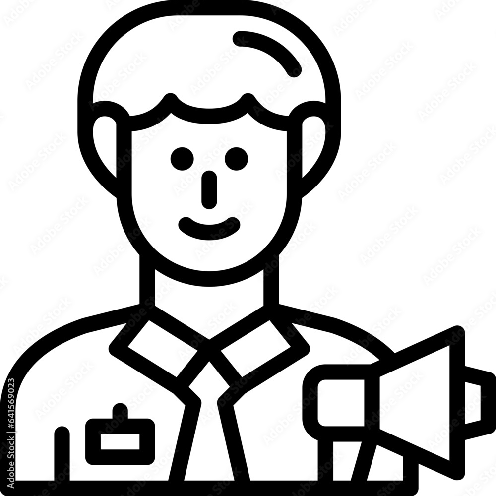 advertiser line icon advertiser line icon