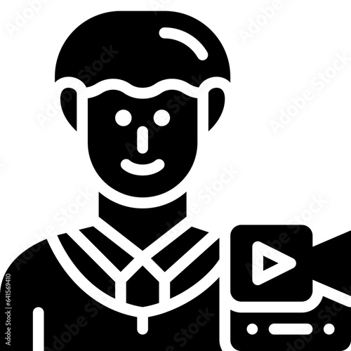 vlogger solid icon