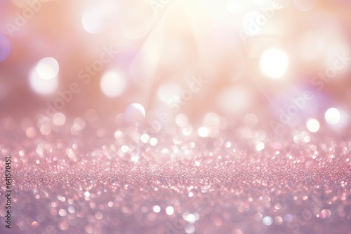 silver and pink glitter vintage lights background. defocused, Generative AI