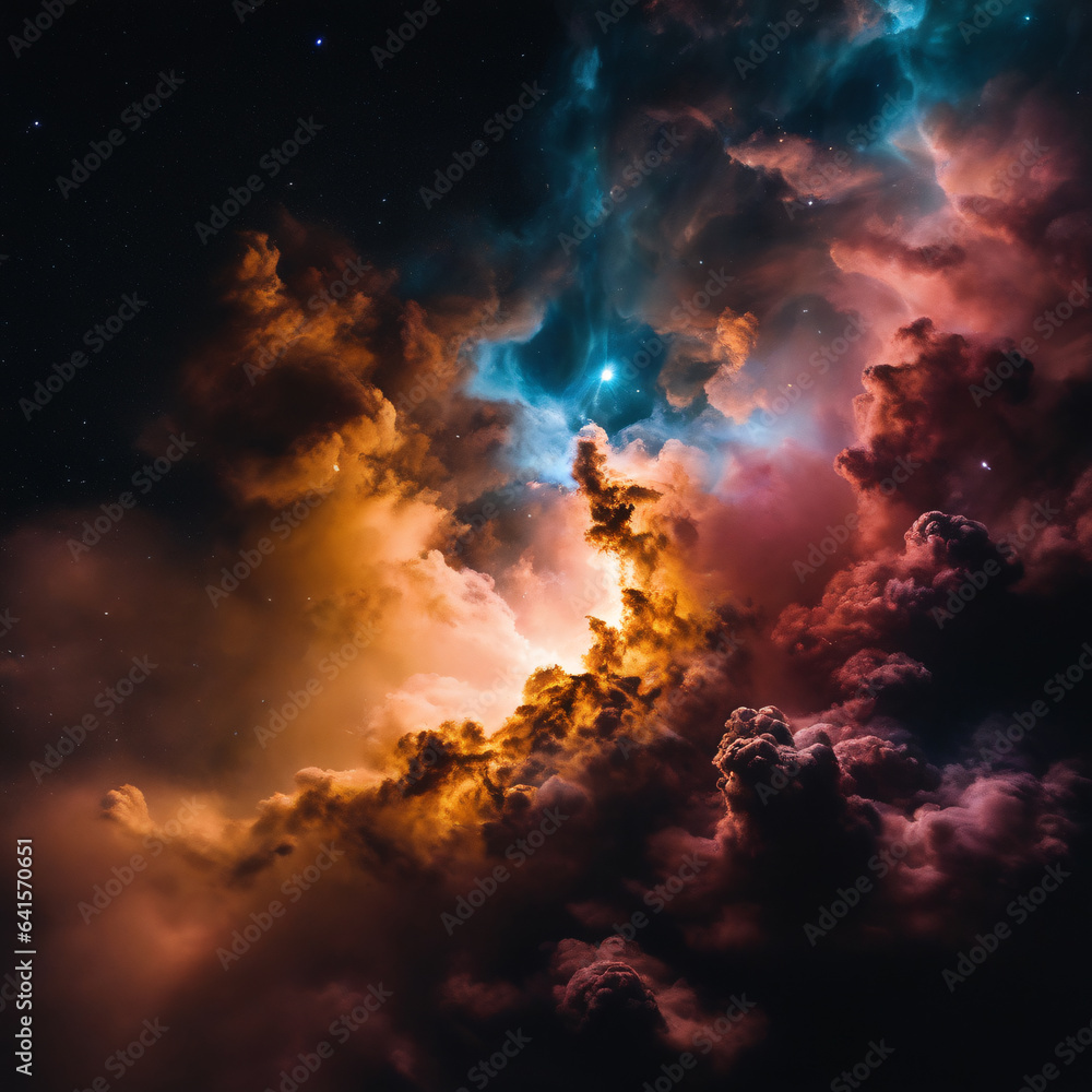 Planets and galaxy, science fiction wallpaper. Beauty of deep space.