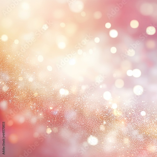 background of glitter vintage lights . silver, gold, pink and white. de-focused. banner, Generative AI