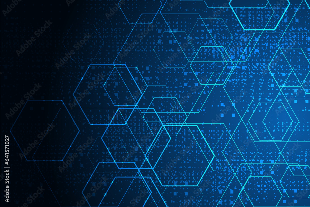 Fototapeta premium vector sci fi hexagonal futuristic pattern, innovation future technology background