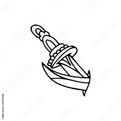 vector illustration of sword with concept