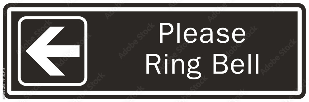 Ring bell sign and labels please ring bell Ring bell sign and labels please ring bell