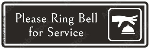 Ring bell sign and labels please ring bell for service
