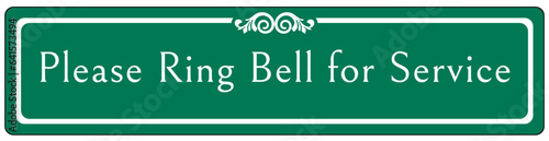 Ring bell sign and labels please ring bell for service
