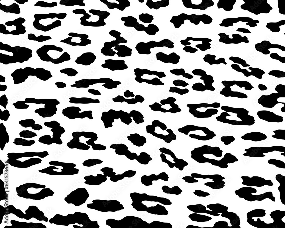 Leopard print pattern animal seamless for printing, cutting stickers, cover, wall stickers, home decorate and more. Leopard black spots on a white background classic design.