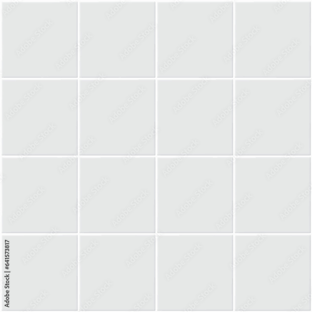 Seamless texture pattern of gray tile floor or wall. Look new clean surface in top view for background. Decorative finishing material for bathroom, kitchen or laundry room. Vector illustration design.