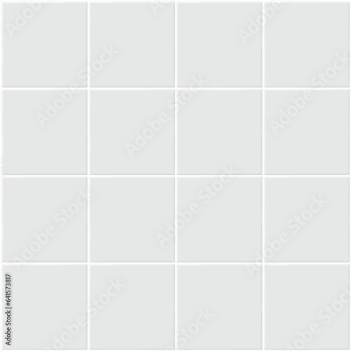Seamless texture pattern of gray tile floor or wall. Look new clean surface in top view for background. Decorative finishing material for bathroom, kitchen or laundry room. Vector illustration design.